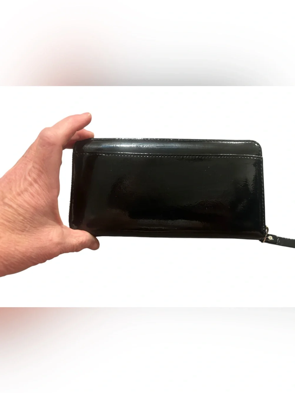 kate spade Glossy Black Patent Leather Phone Wallet Case